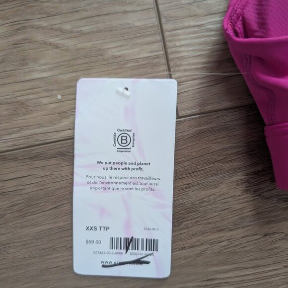 Athleta | Ultimate Zip Front Bra D-DD In Magenta - Picture 4 of 9